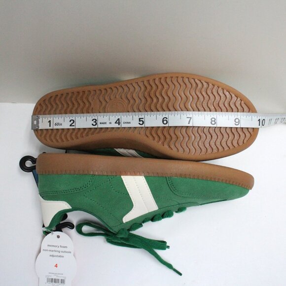 Wonder Nation Boy's Green & White Lace Up Non Marking Sneaker Tennis Shoes - Picture 9 of 13